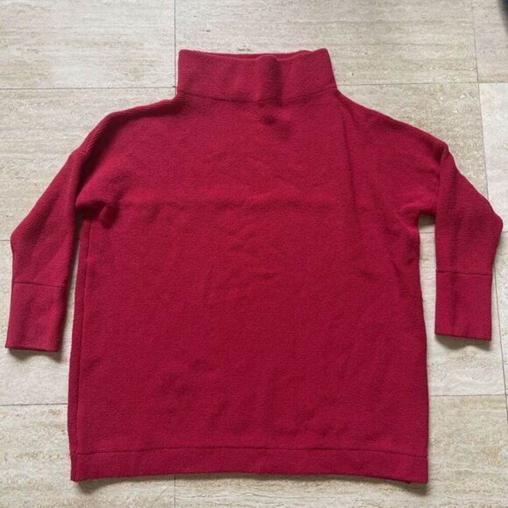 SHOP THE MINT Turtle Neck Red Sweater‎ SIZE L oversized